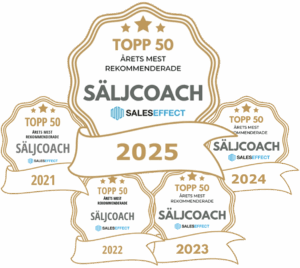 Visar fem medaljer för bästa säljcoach 2021-2026